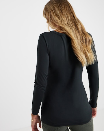 Black & Red 2 Pack Soft Touch Henley Tops