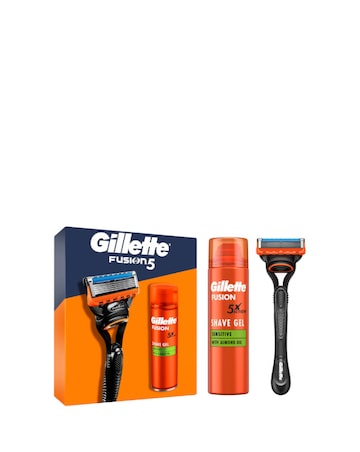 Gillette Labs Exfoliating Bar Men's Razor, 4 blades and Shave Gel Washbag Set