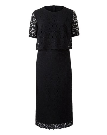 Black Lace Layered Dress