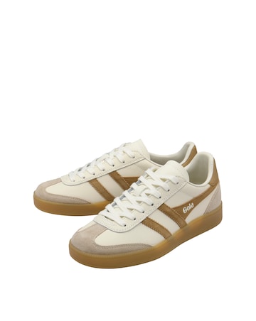 Gola Viper Leather Trainers - Off White/Bone/Light Caramel/Gum