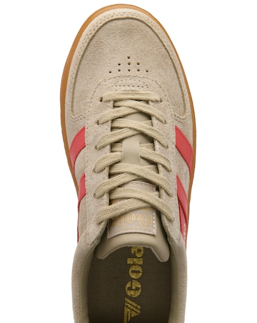 Gola Grandslam Suede Trainers - Bone/Coral/Gum