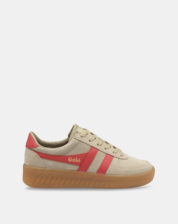 Gola Grandslam Suede Trainers - Bone/Coral/Gum
