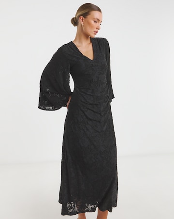 Flounce London Lace Long Sleeve Maxi Dress