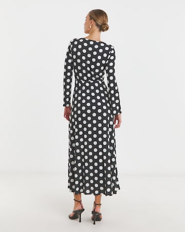 Flounce London Spot Jersey Maxi Dress