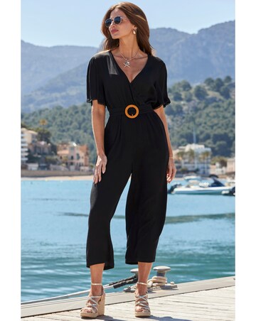 Sosandar Crinkle Angel Sleeve Jumpsuit