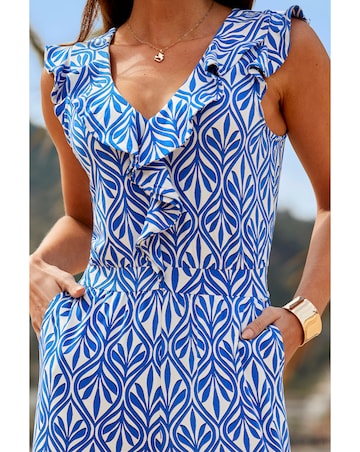 Sosandar Ruffle Front Jumpsuit