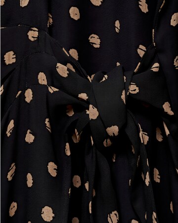 Mango Polka-dot shirt dress with Knot Detail