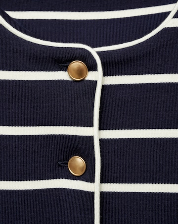 Mango Striped Knit Cardigan