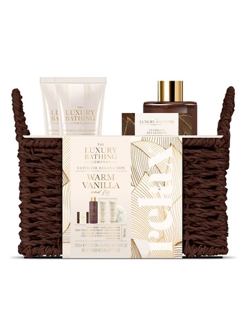 The Luxury Bathing Company Woven Basket Set - Warm Vanilla & Fig