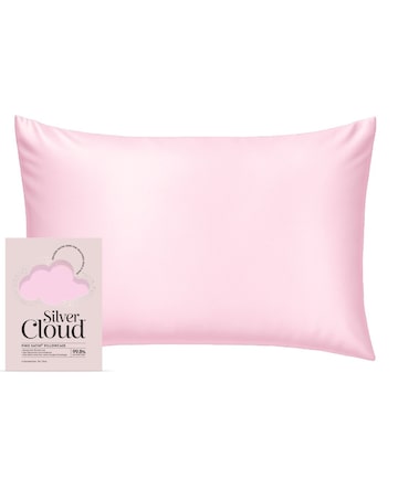 Silver Cloud Pink Satin Pillowcase Infused with Silver Ions
