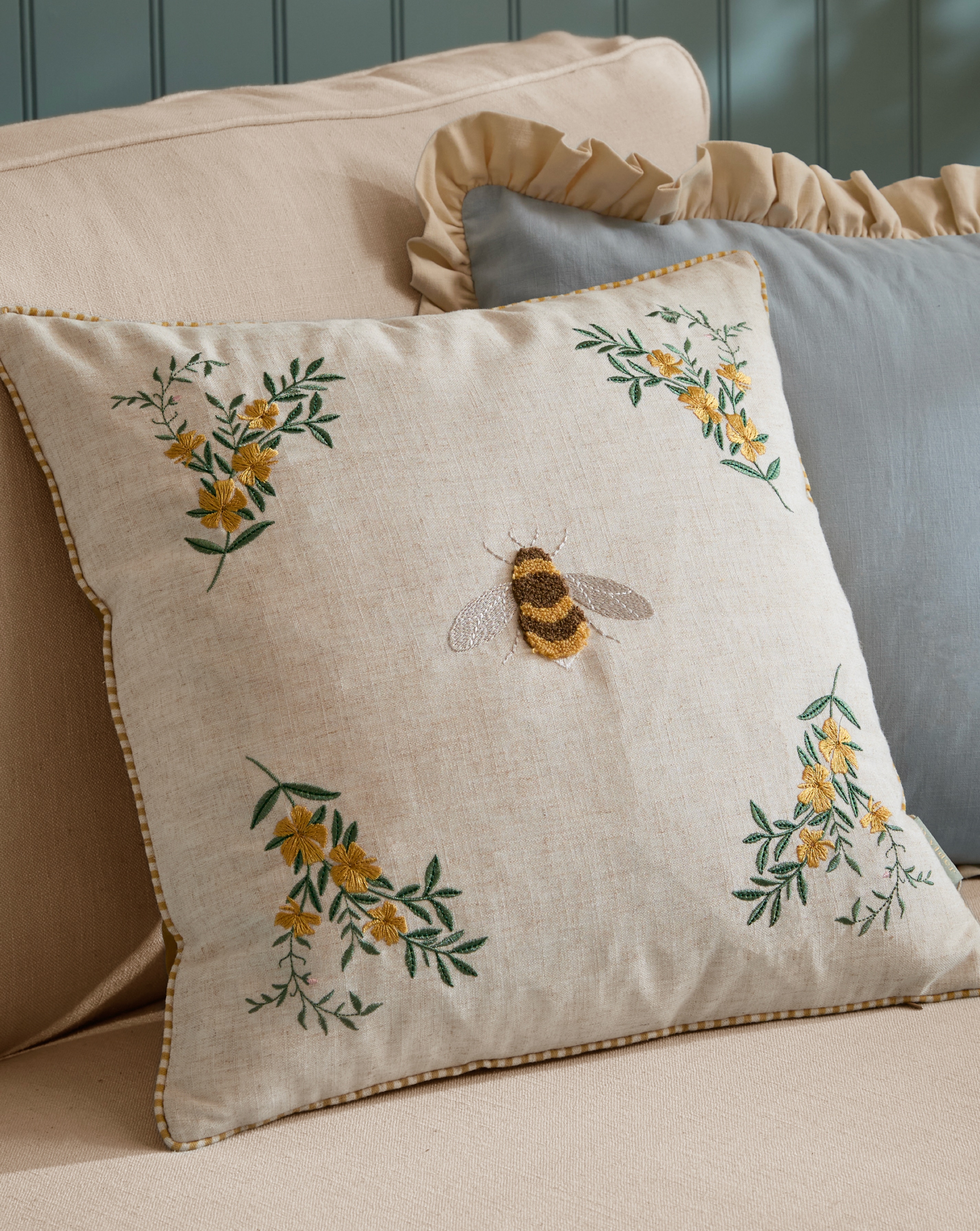 New In - Wylder Ramble Bee Tufted Cushion Cover