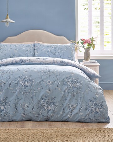 Catherine Lansfield Antoinette Damask Floral Duvet Cover Set