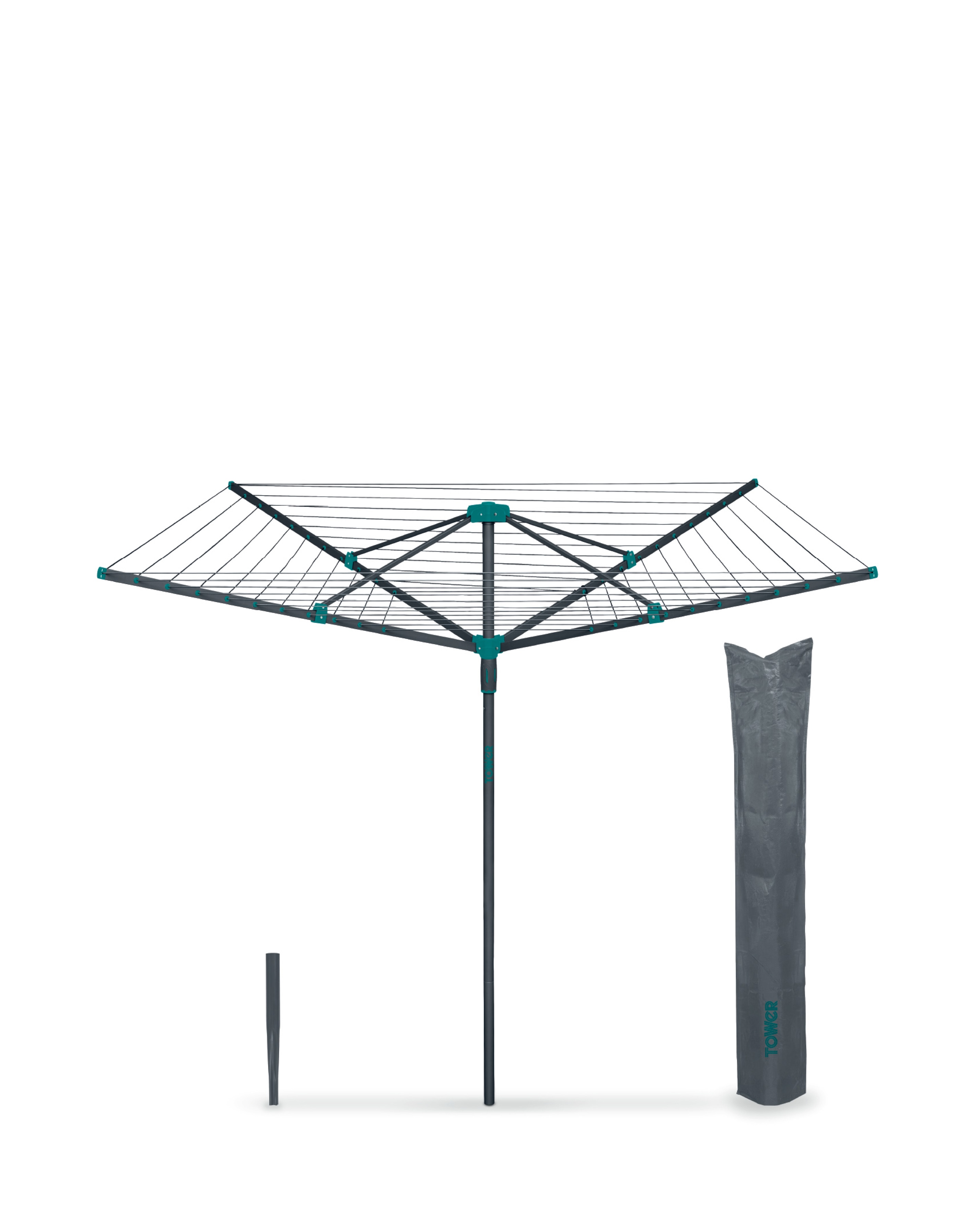 Tower Airer with Cover and Ground Spike