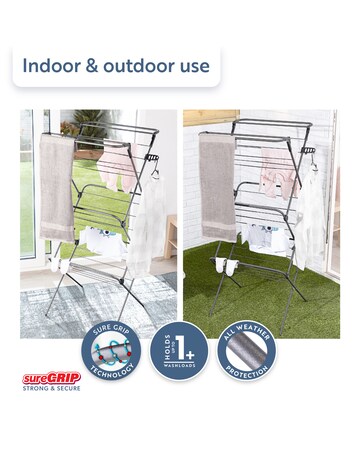 Minky Suregrip Long Drop Three Tier Airer
