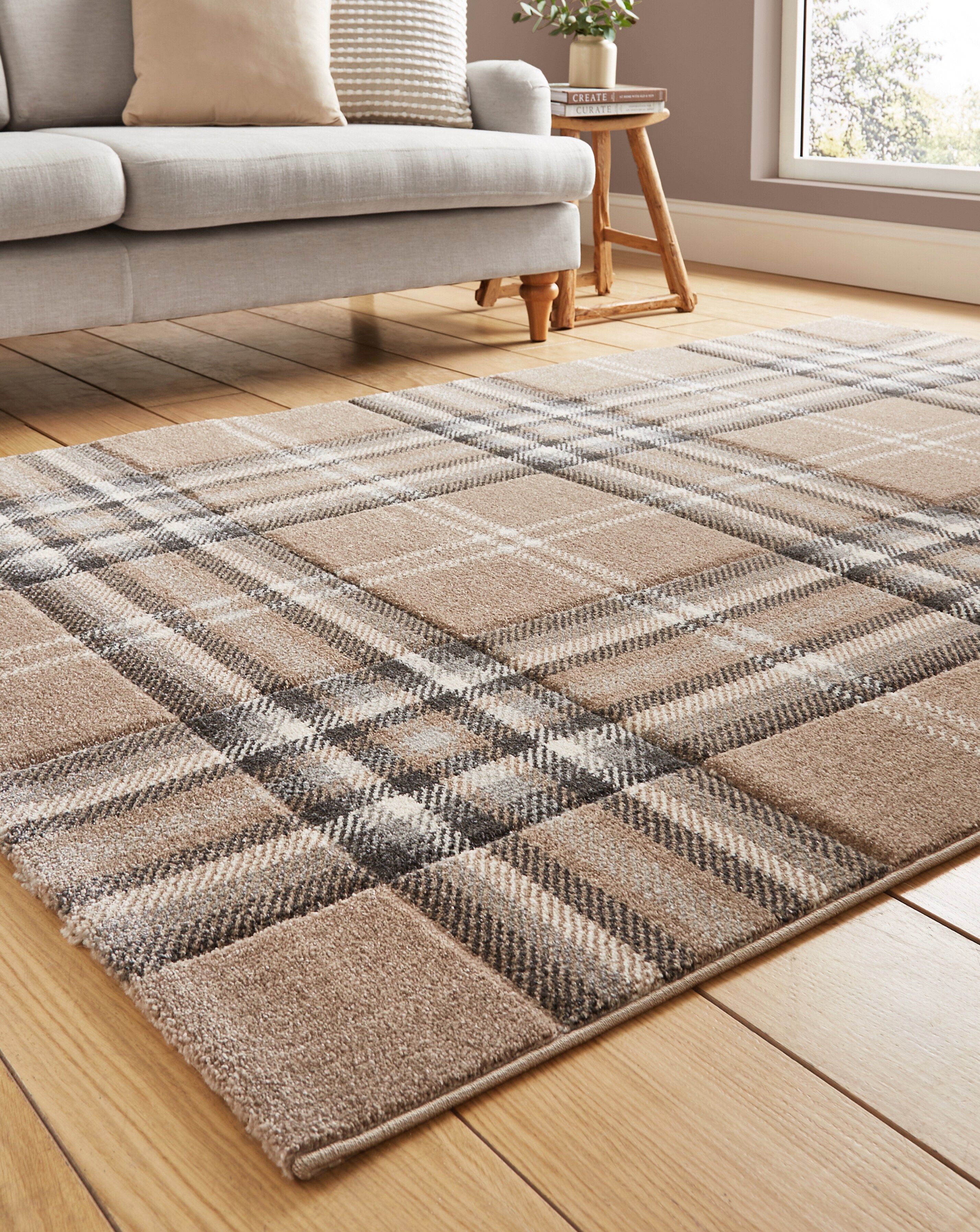 Catherine Lansfield Kelso Check Rug
