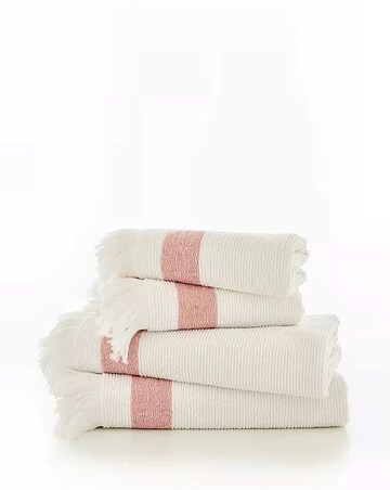 The Lyndon Company Oakwood Ridge Textured Fringed Towel
