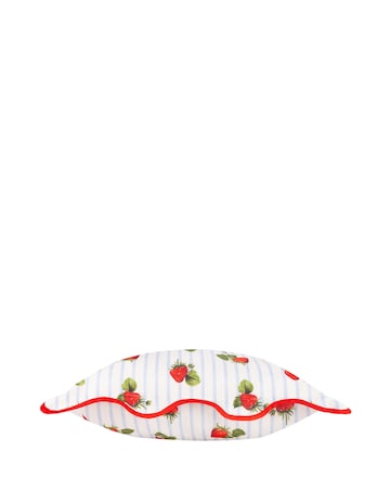 Furn. Fruits Strawberries Striped Outdoor Cushion