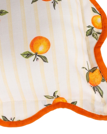 Furn. Fruits Oranges Striped Outdoor Cushion