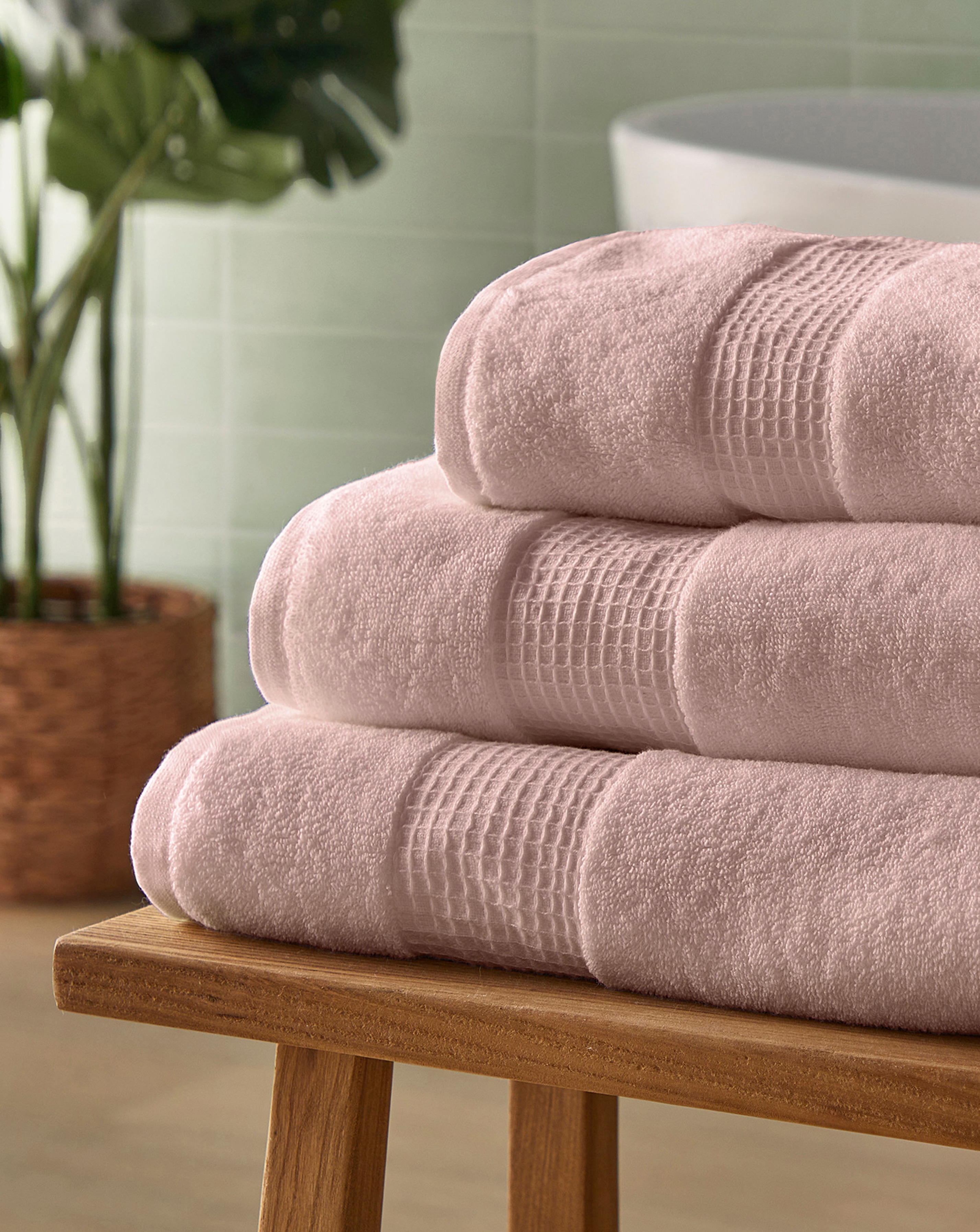 New In - Silentnight Luxury Waffle Cotton Towel