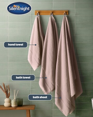 Silentnight Luxury Waffle Border Cotton Towel