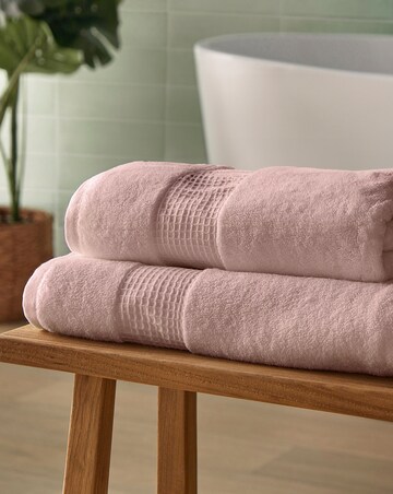 Silentnight Luxury Waffle Border Cotton Towel