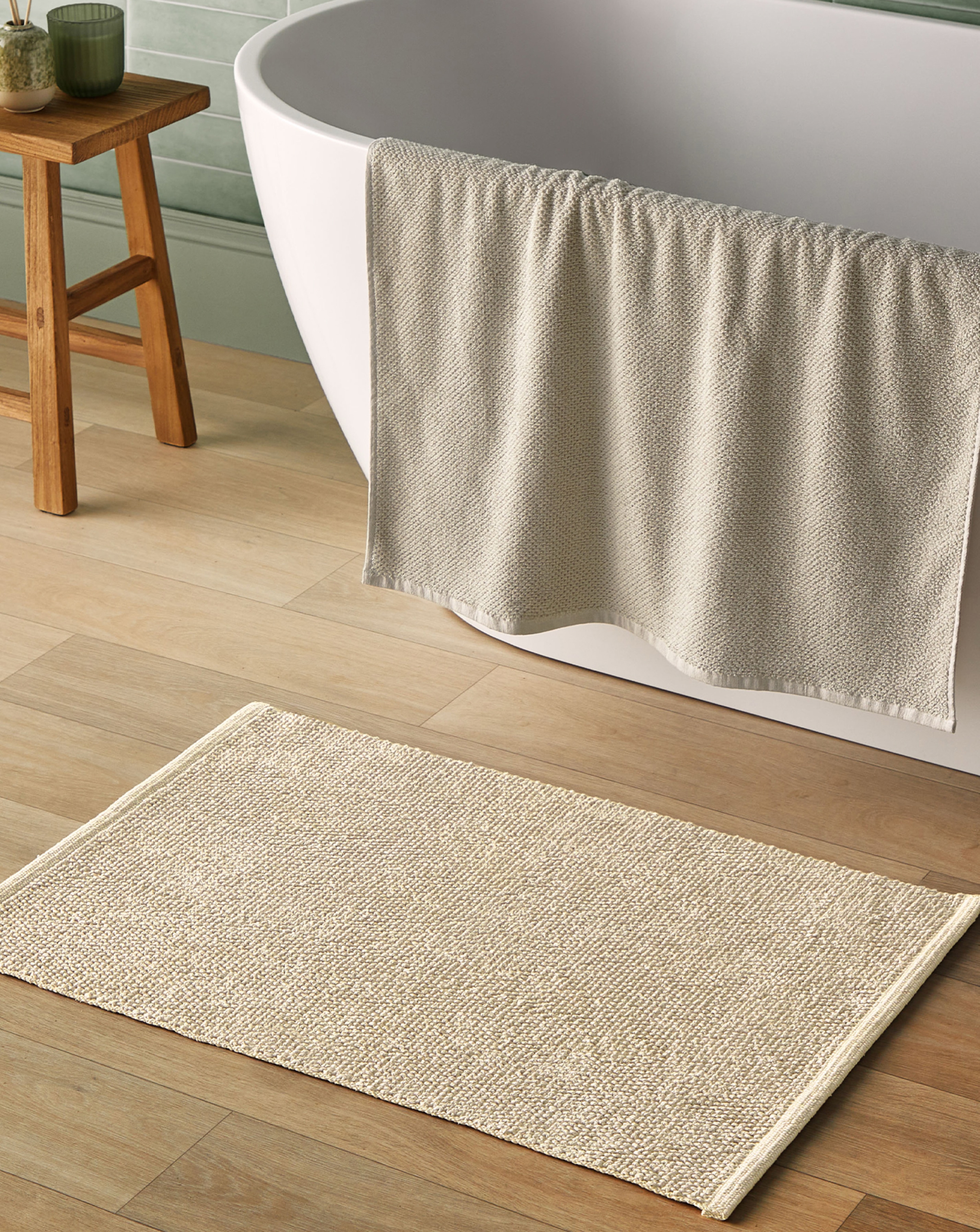 New In - Silentnight Textured Cotton Bath Mat