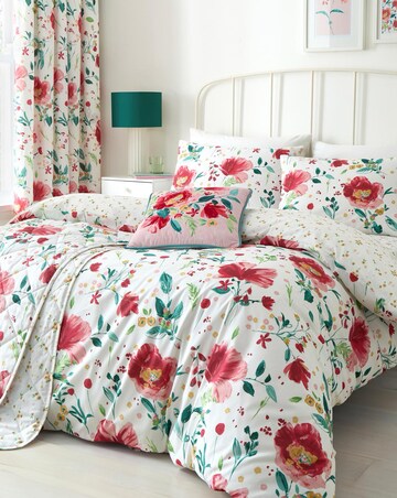 D & D Abstract Poppy Bedspread