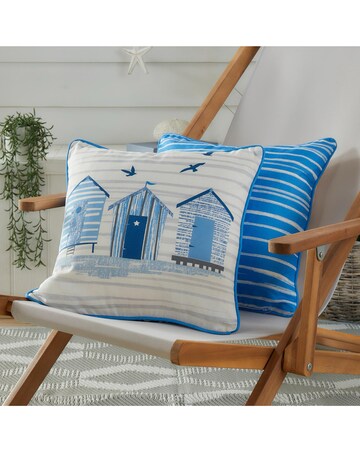 Fusion Beach Huts Outdoor Filled Cushion