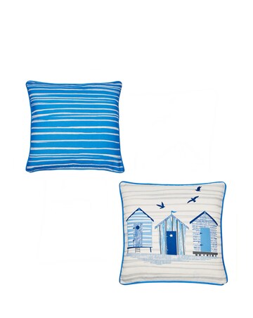 Fusion Beach Huts Outdoor Filled Cushion