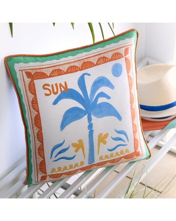 Fusion Soleil Palm Outdoor Filled Cushion