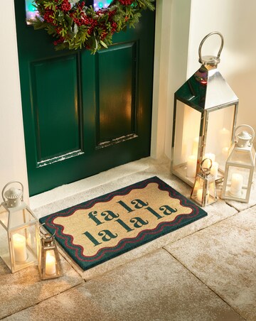 My Mat Coir Christmas Fa La La La La Doormat