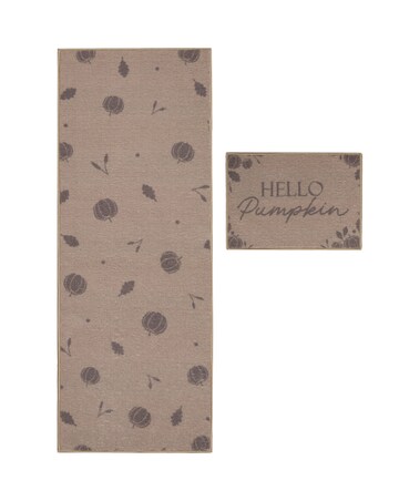 Hello Pumpkin Runner and Doormat Set
