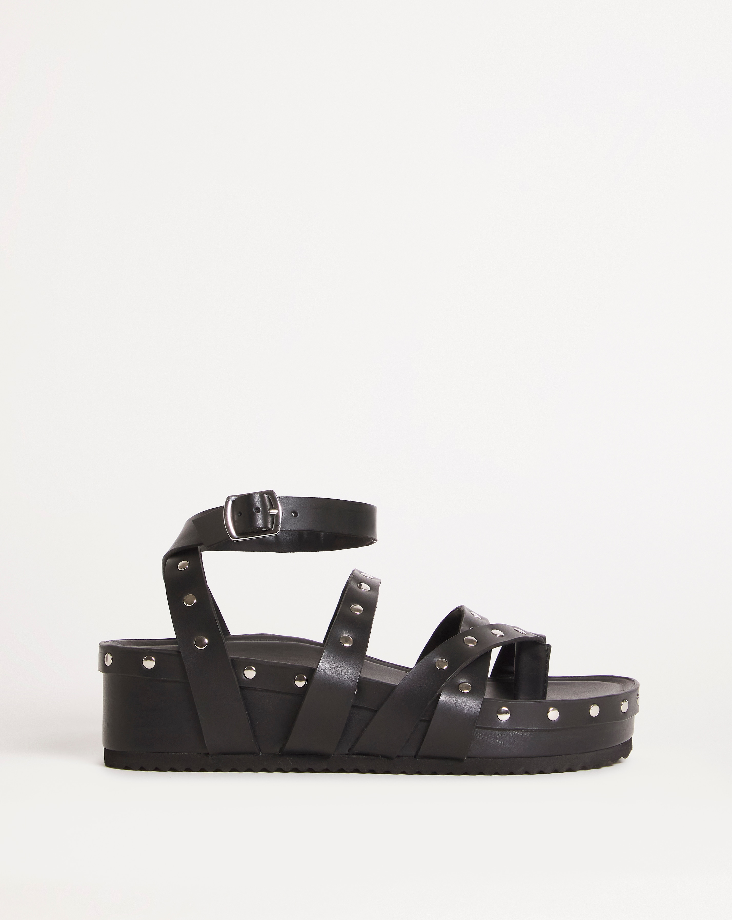 Studded Footbed Sandals Wide