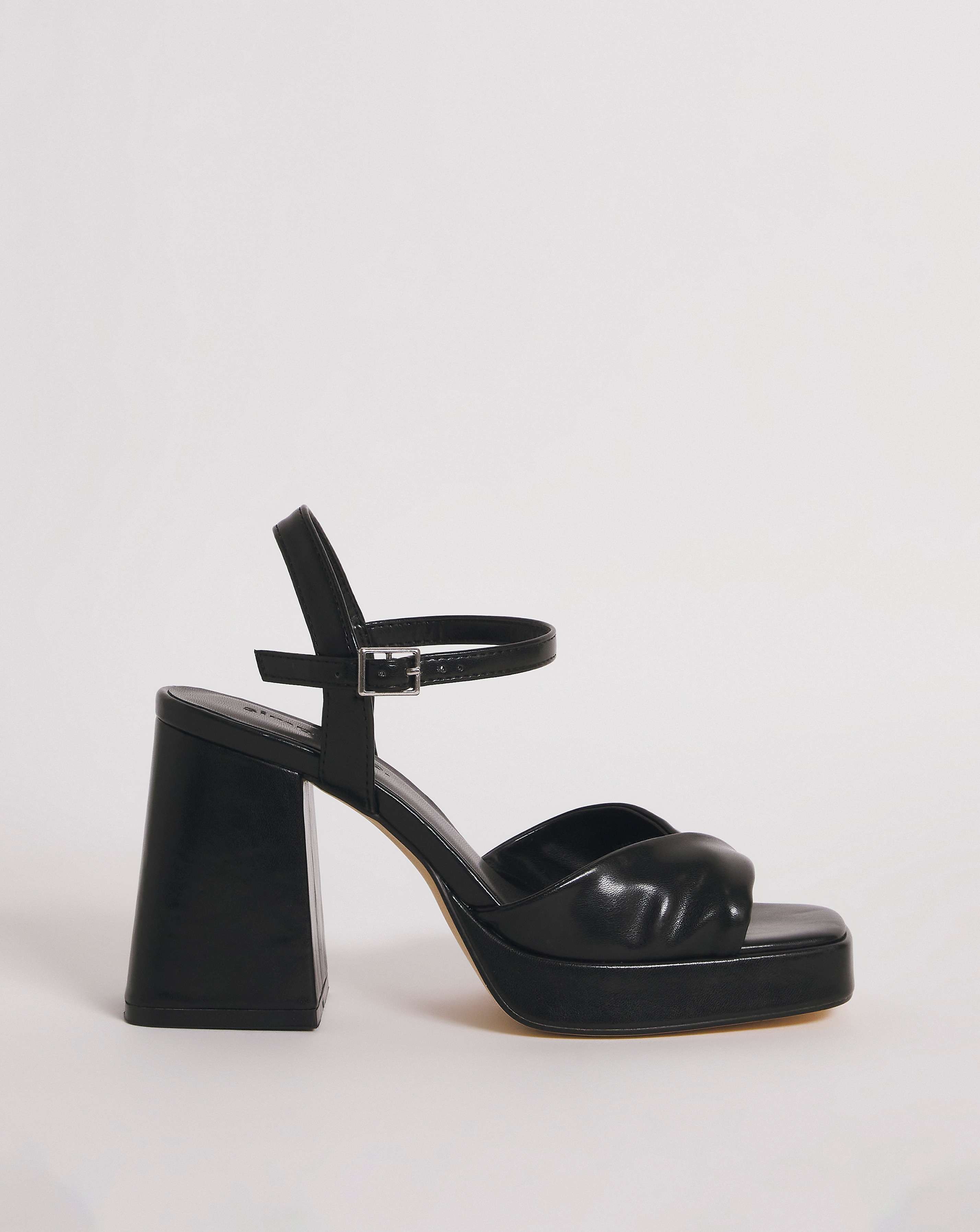 Twist Platform Heeled Sandals Ex Wide