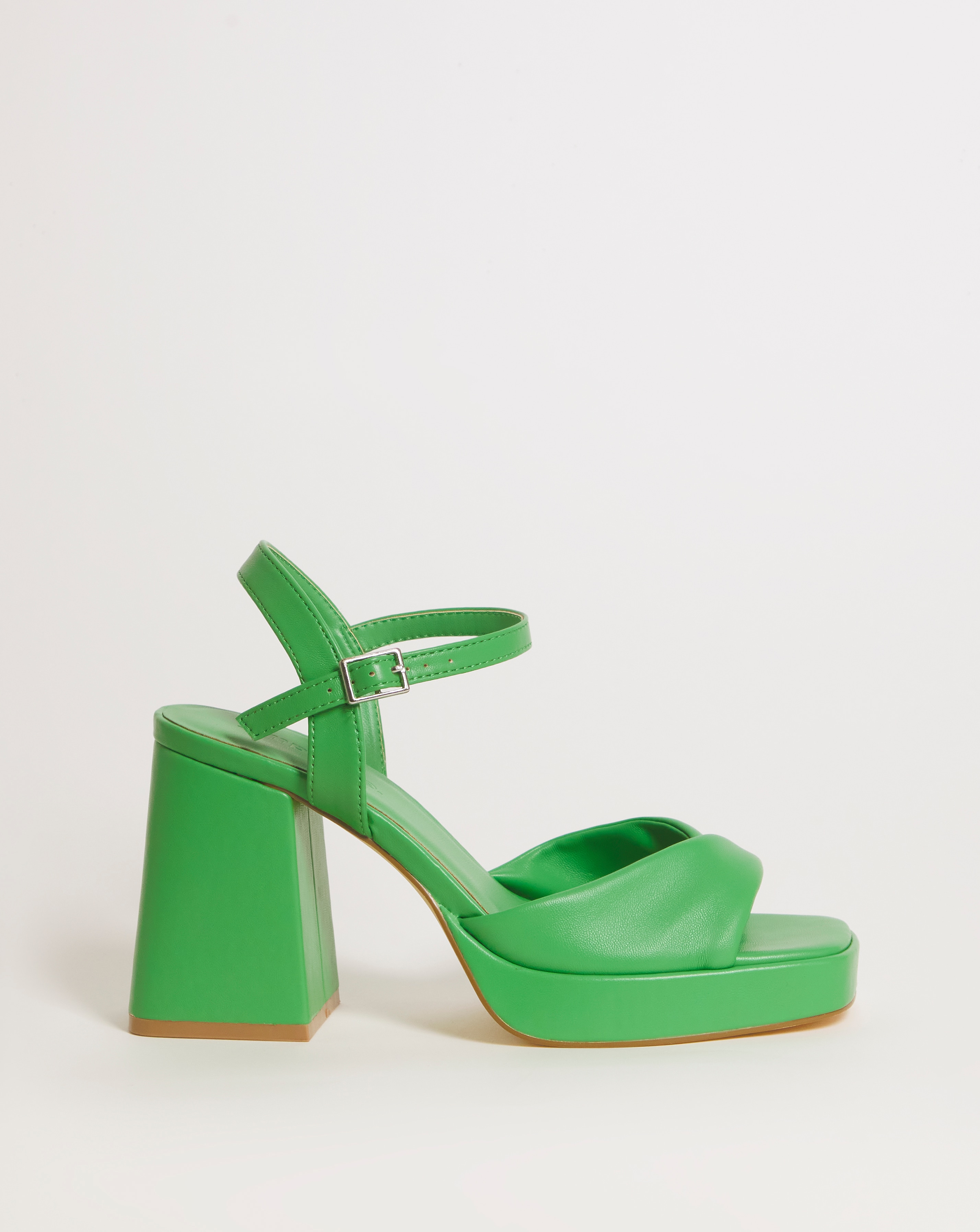 Twist Platform Heeled Sandals Ex Wide