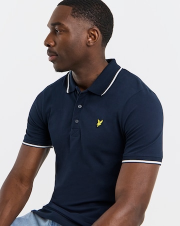 Lyle & Scott Short Sleeve Tipped Polo - Navy