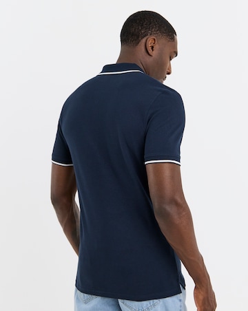 Lyle & Scott Short Sleeve Tipped Polo - Navy