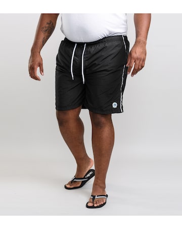 D555 Big & Tall Yarrow Full Length Swim Short - Black