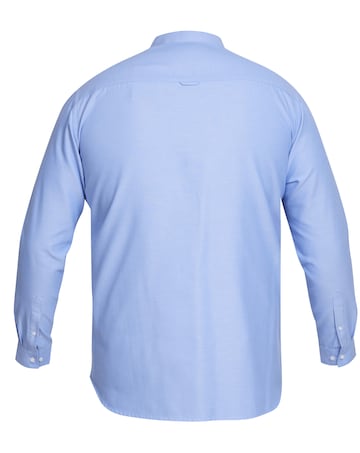 D555 Big & Tall Richard L/S Button Down Oxford Shirt with Chest Pocket -Sky Blue