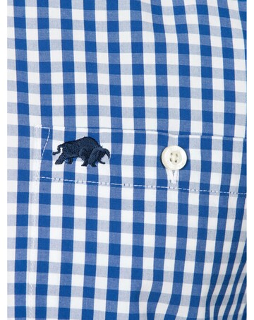 Raging Bull Classic Long Sleeve Gingham Shirt Navy