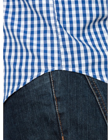 Raging Bull Classic Long Sleeve Gingham Shirt Navy