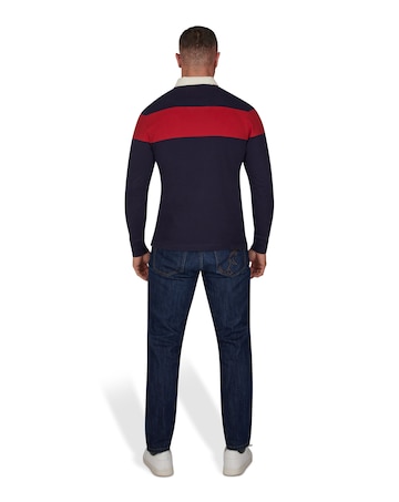 Raging Bull - Long Sleeve Chest Panel Rugby - Navy