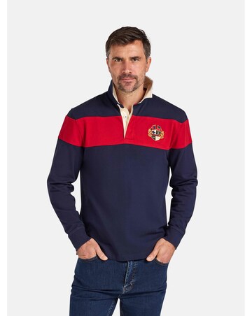 Raging Bull - Long Sleeve Chest Panel Rugby - Navy