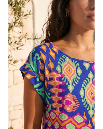 Roman Aztec Print Short Sleeve Top