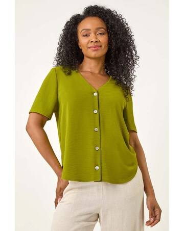 Roman Petite Button Up Blouse