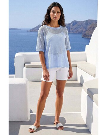 Roman Oversized Textured Stretch Top