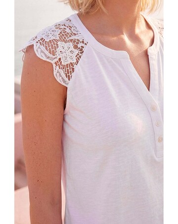 Roman Lace Shoulder Vest Top