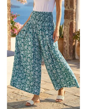 Roman Floral Palazzo Stretch Trouser
