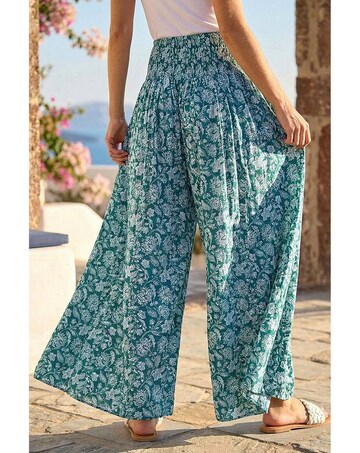 Roman Floral Palazzo Stretch Trouser