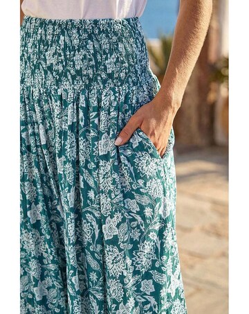 Roman Floral Palazzo Stretch Trouser